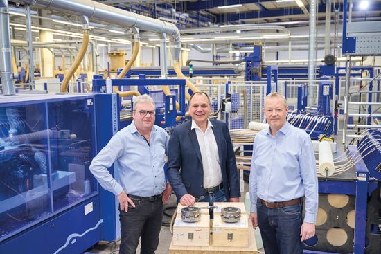 Proud of the tools and the results: (from left to right) Holger Gierth, Plan Manager Ballerina Küchen, Heiko Ellersiek Managing Director Ballerina Küchen and Michael Koch, Key Account Manager at LEUCO.